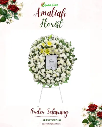 Krans Bunga Duka Cita di Kuta Jaya